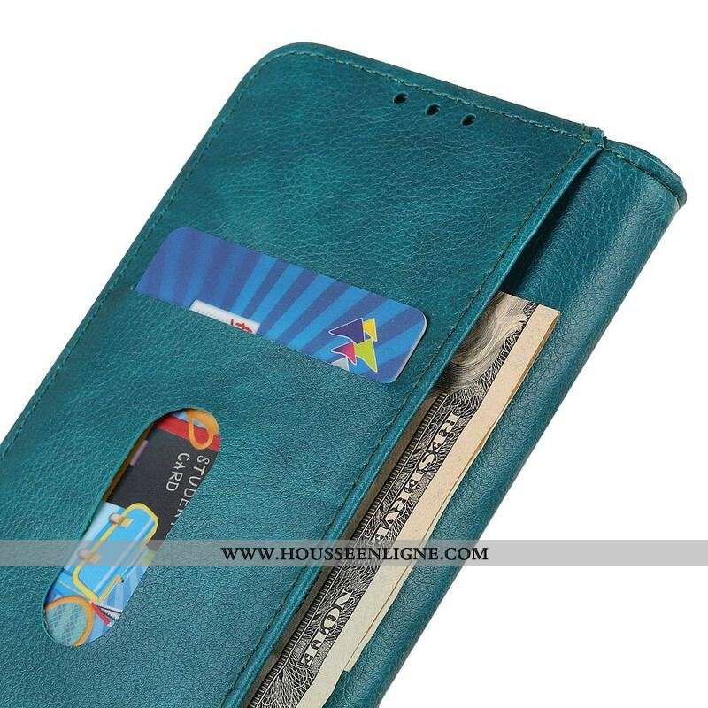 Flip Cover Samsung Galaxy A52 4G / A52 5G / A52s 5G Cuir Litchi Fendu Élégance