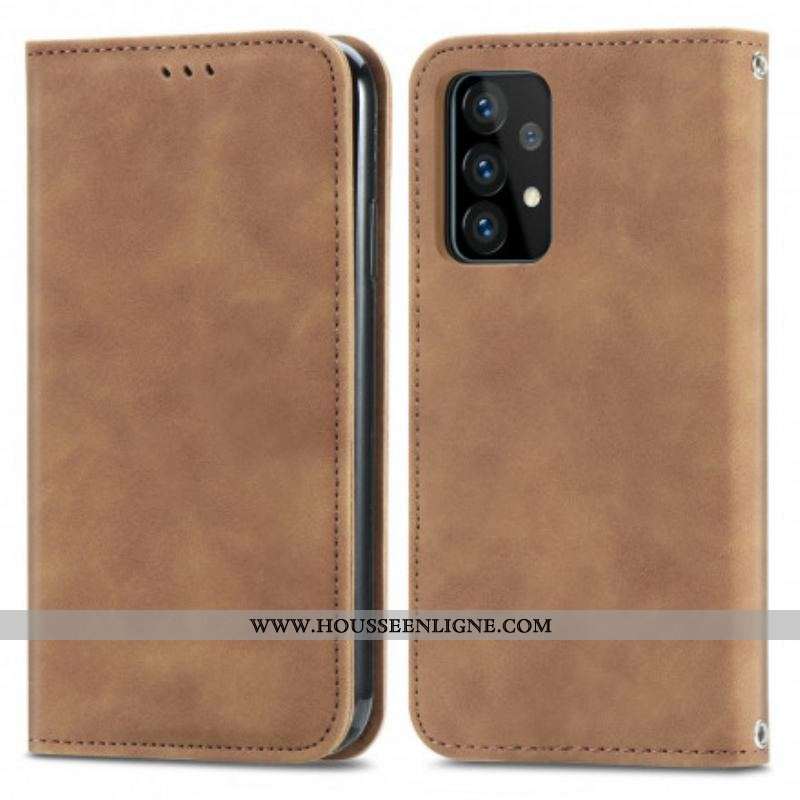 Flip Cover Samsung Galaxy A52 4G / A52 5G / A52s 5G Effet Cuir Chic