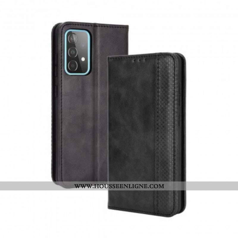 Flip Cover Samsung Galaxy A52 4G / A52 5G / A52s 5G Effet Cuir Vintage Stylisé