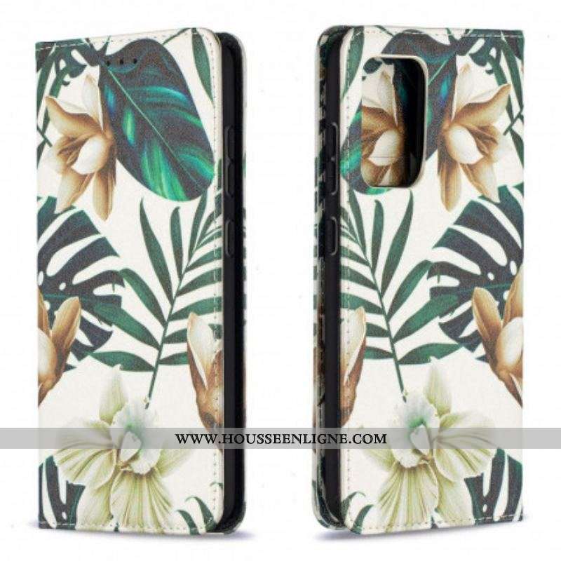 Flip Cover Samsung Galaxy A52 4G / A52 5G / A52s 5G Feuilles