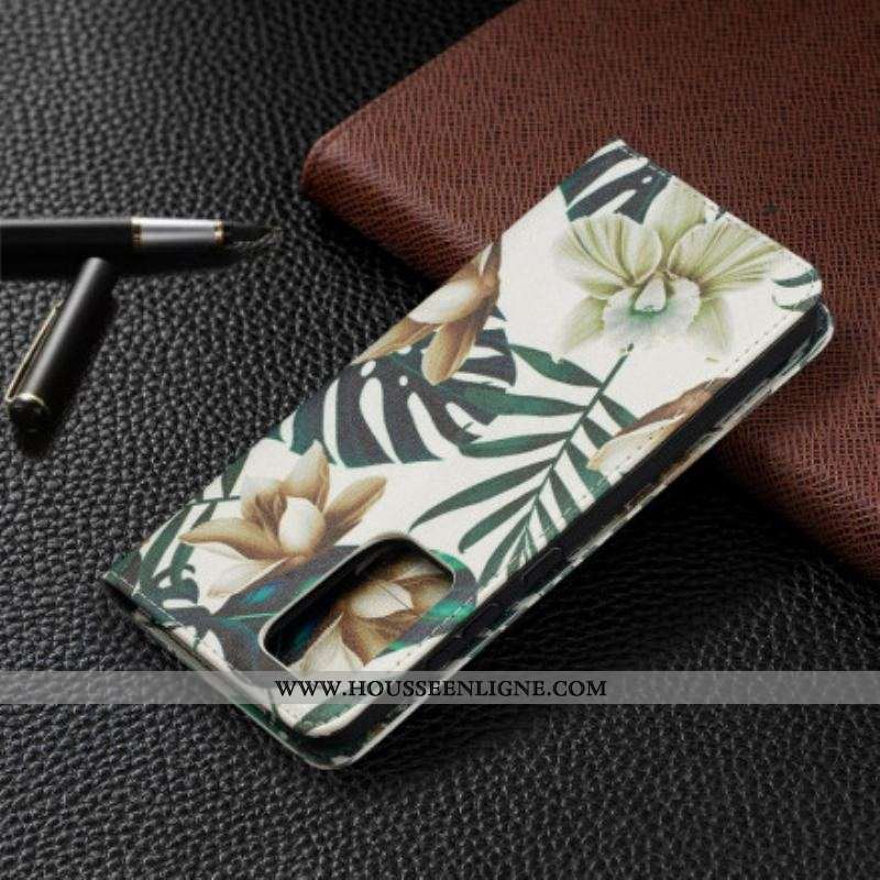 Flip Cover Samsung Galaxy A52 4G / A52 5G / A52s 5G Feuilles