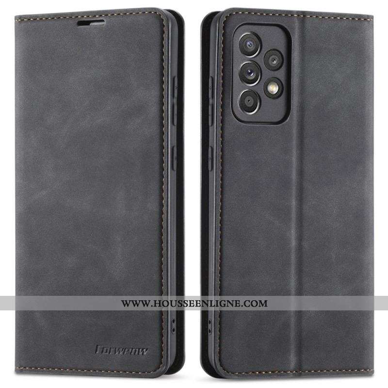 Flip Cover Samsung Galaxy A53 5G Effet Cuir FORWENW