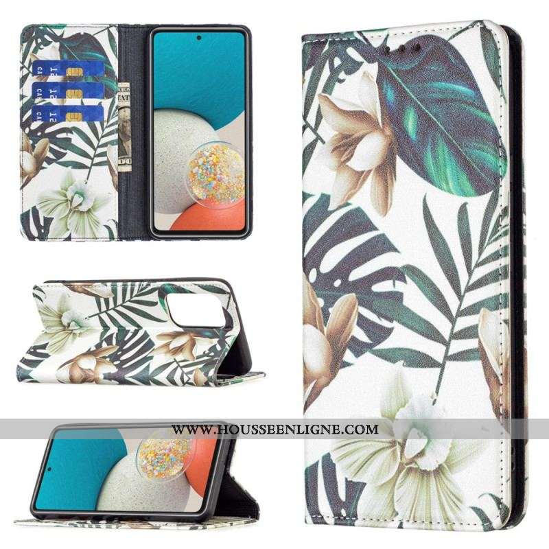 Flip Cover Samsung Galaxy A53 5G Feuilles