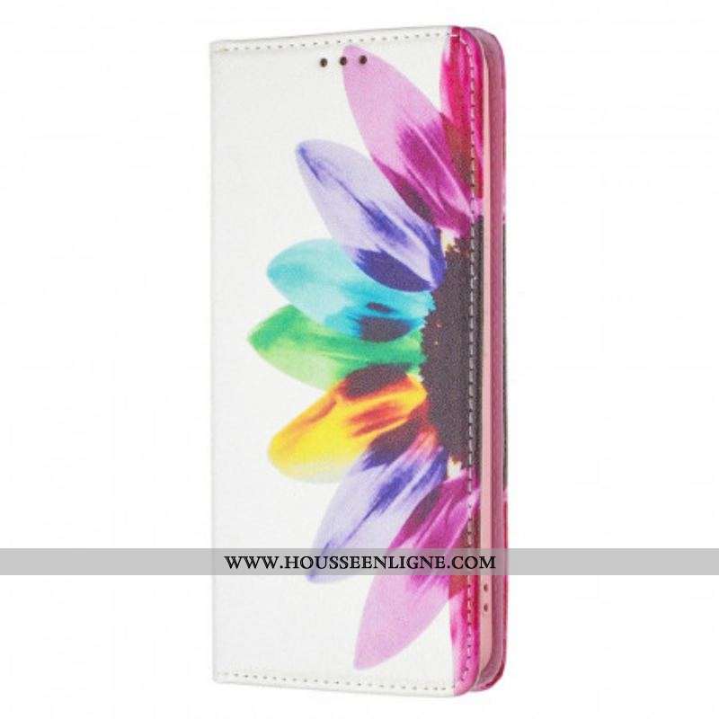 Flip Cover Samsung Galaxy A53 5G Fleur Aquarelle