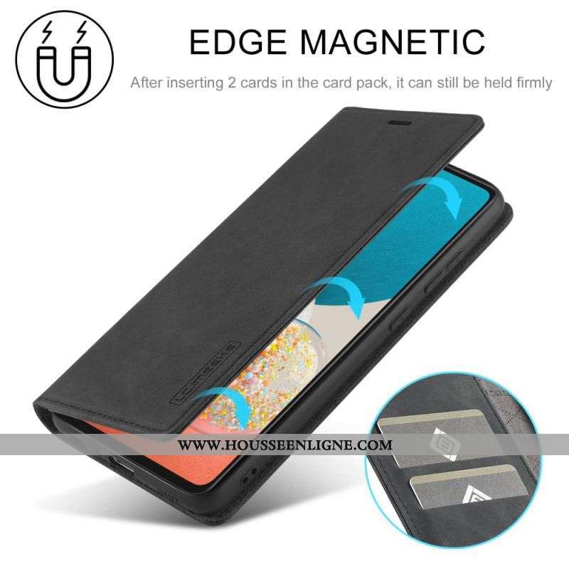 Flip Cover Samsung Galaxy A53 5G LC.IMEEKE Effet Cuir