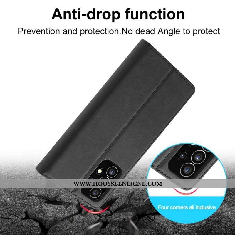 Flip Cover Samsung Galaxy A53 5G LC.IMEEKE Effet Cuir
