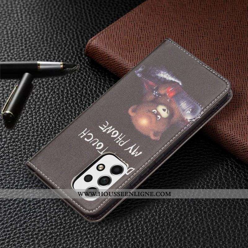 Flip Cover Samsung Galaxy A53 5G Ours Dangereux