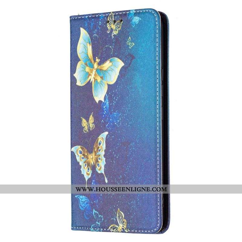Flip Cover Samsung Galaxy A53 5G Papillons Colorés