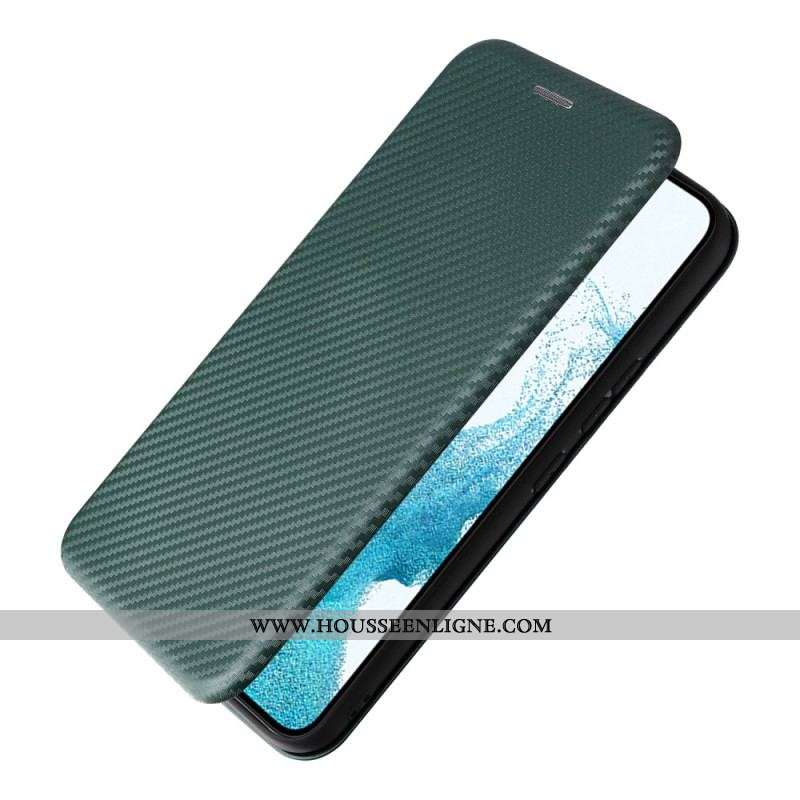 Flip Cover Samsung Galaxy A54 5G Fibre Carbone Colorée