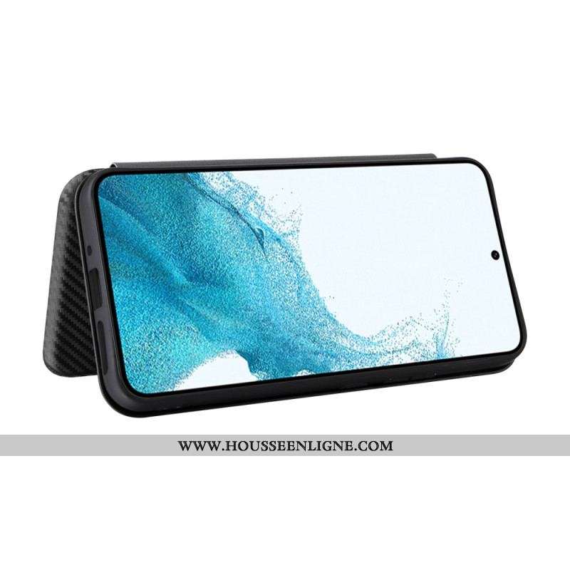 Flip Cover Samsung Galaxy A54 5G Fibre Carbone Colorée