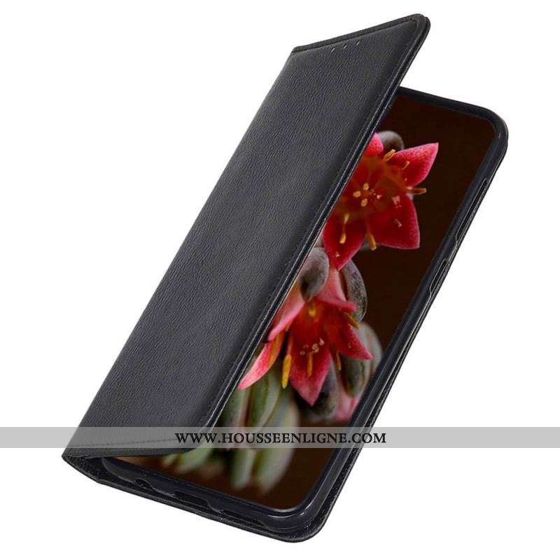 Flip Cover Samsung Galaxy M13 Cuir Fendu Litchi