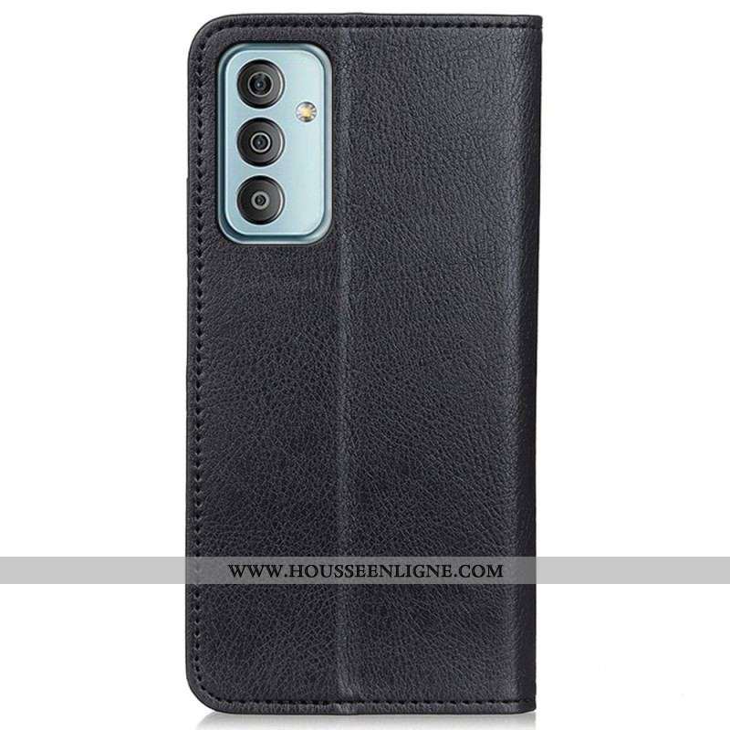 Flip Cover Samsung Galaxy M13 Cuir Fendu Litchi