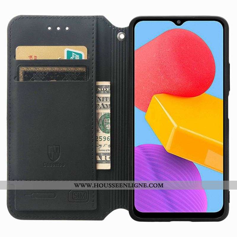 Flip Cover Samsung Galaxy M13 Design RFID Caseneo