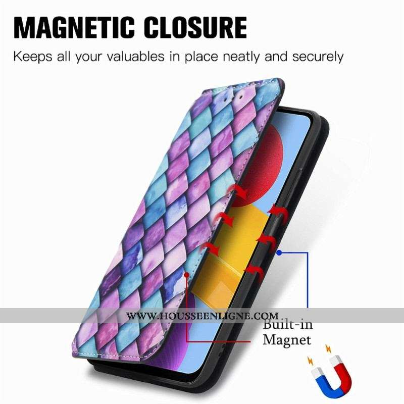 Flip Cover Samsung Galaxy M13 Design RFID Caseneo