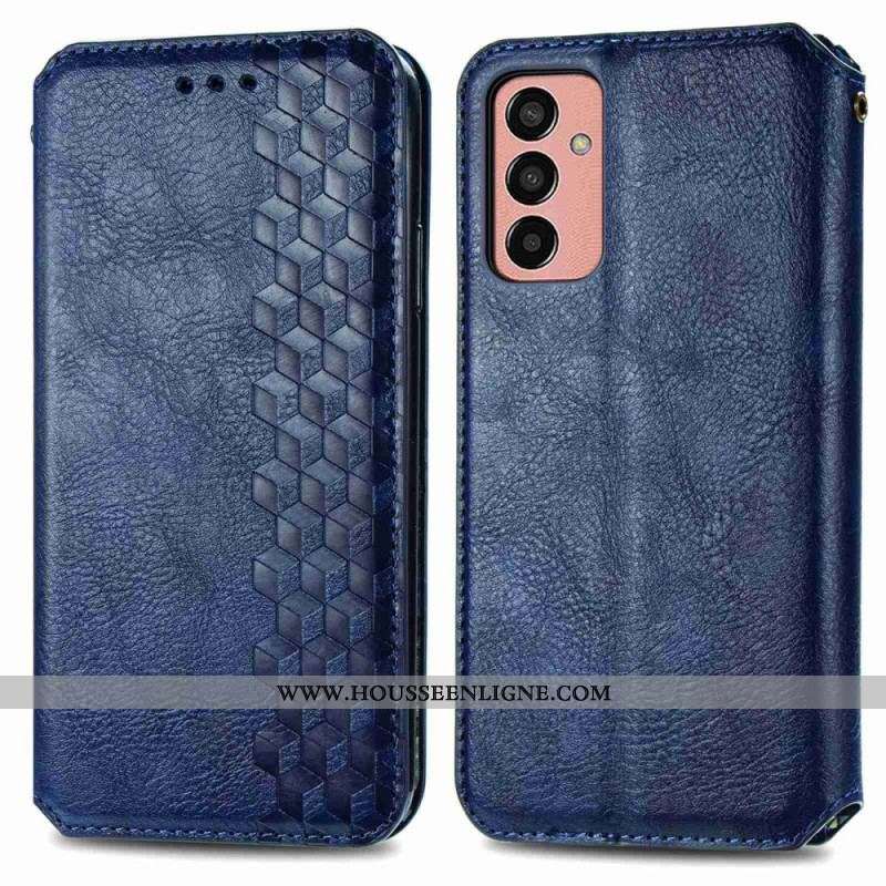 Flip Cover Samsung Galaxy M13 Effet Cuir Motif