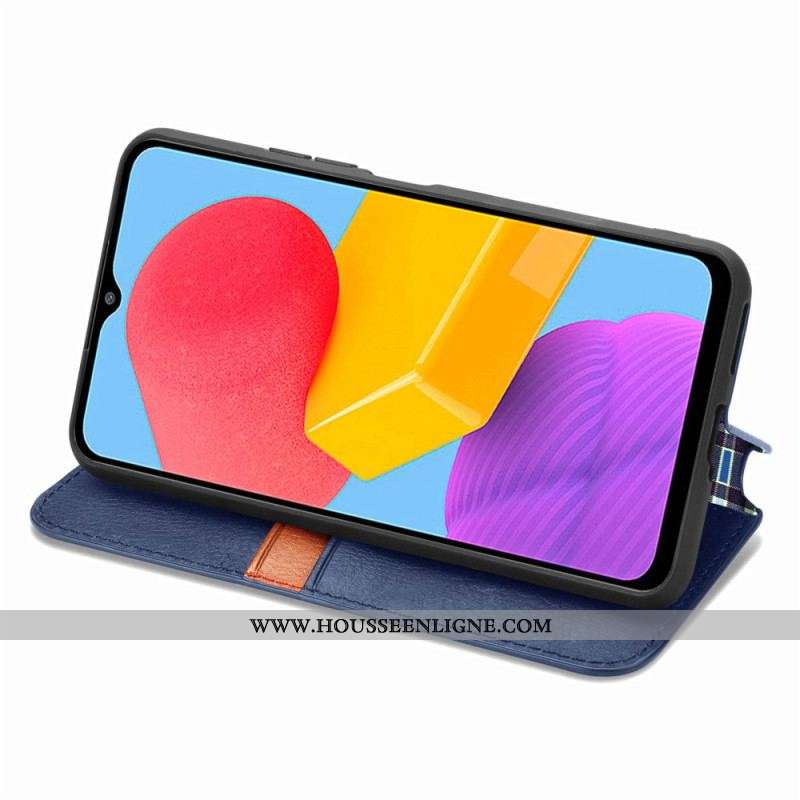 Flip Cover Samsung Galaxy M13 Effet Cuir Motif