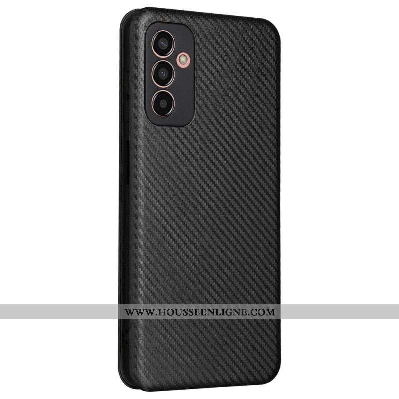 Flip Cover Samsung Galaxy M13 Fibre Carbone
