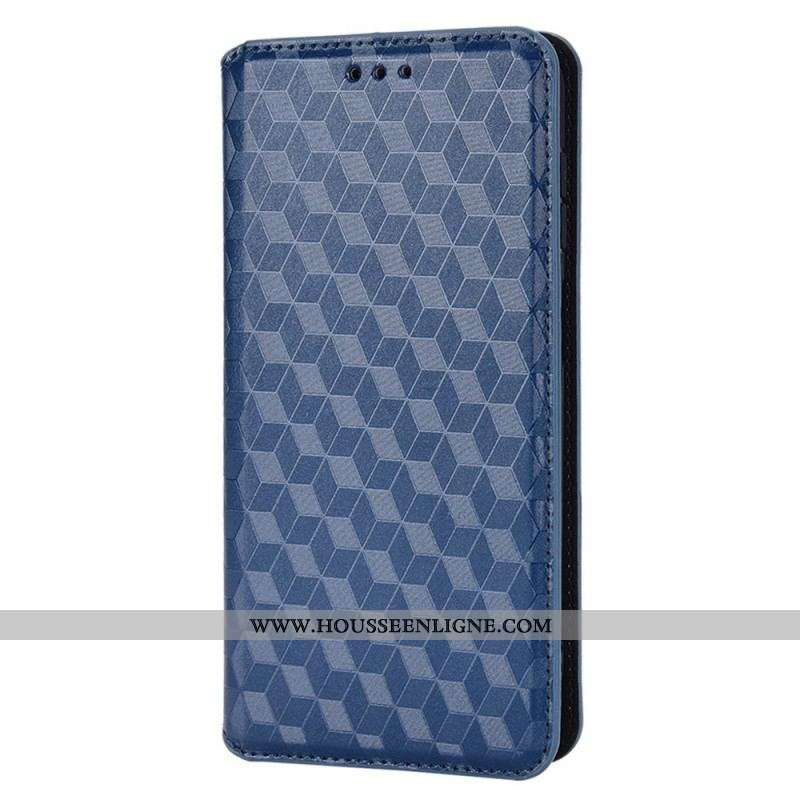 Flip Cover Samsung Galaxy M23 Effet Cuir Cubes 3D