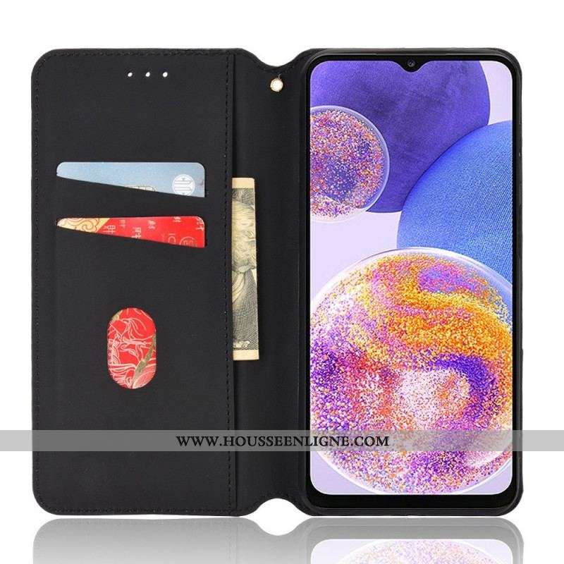 Flip Cover Samsung Galaxy M23 Effet Cuir Cubes 3D