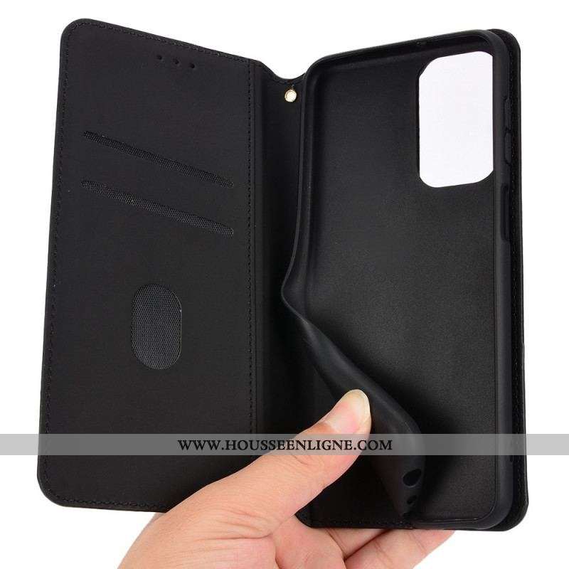 Flip Cover Samsung Galaxy M23 Effet Cuir Cubes 3D