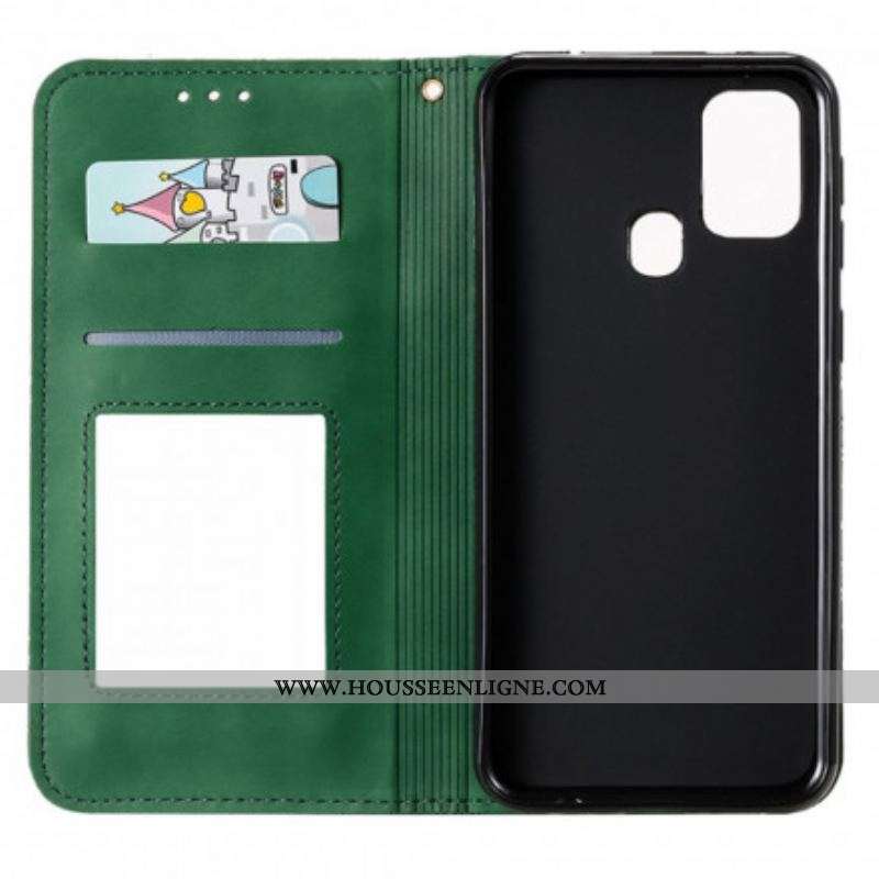Flip Cover Samsung Galaxy M31 Fleurs Baroques