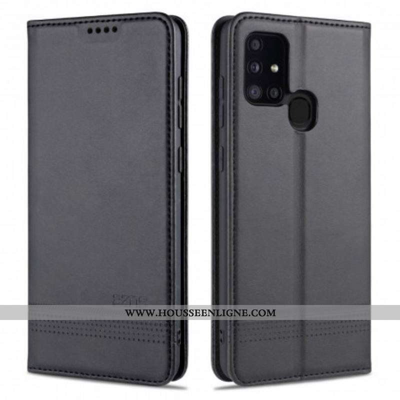 Flip Cover Samsung Galaxy M31 Style Cuir AZNS
