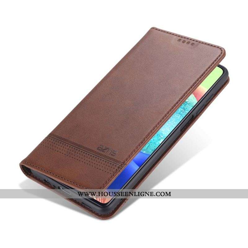 Flip Cover Samsung Galaxy M32 Style Cuir AZNS