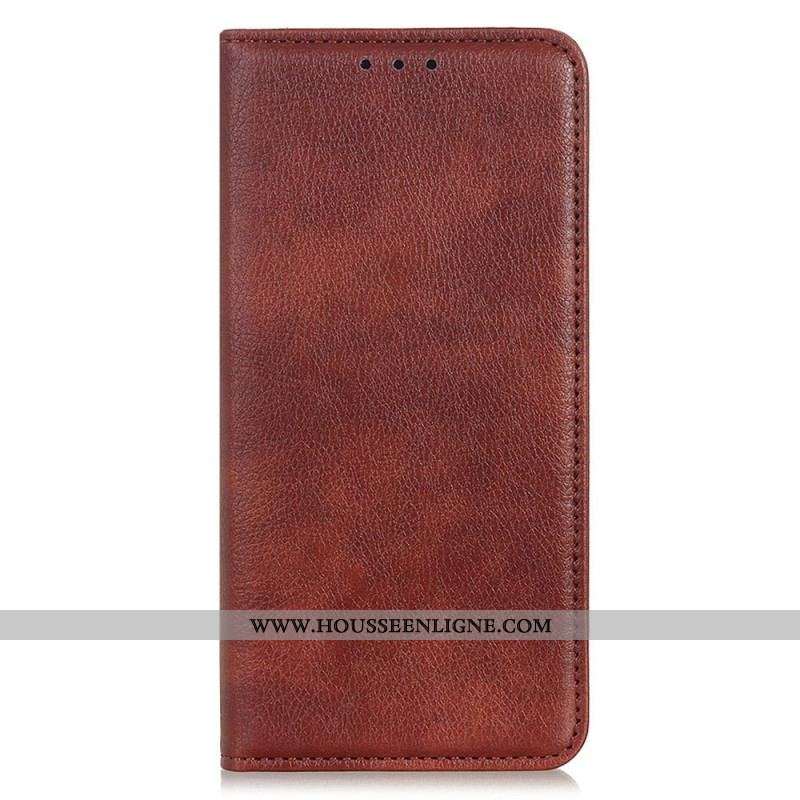 Flip Cover Samsung Galaxy M33 5G Cuir Fendu Litchi