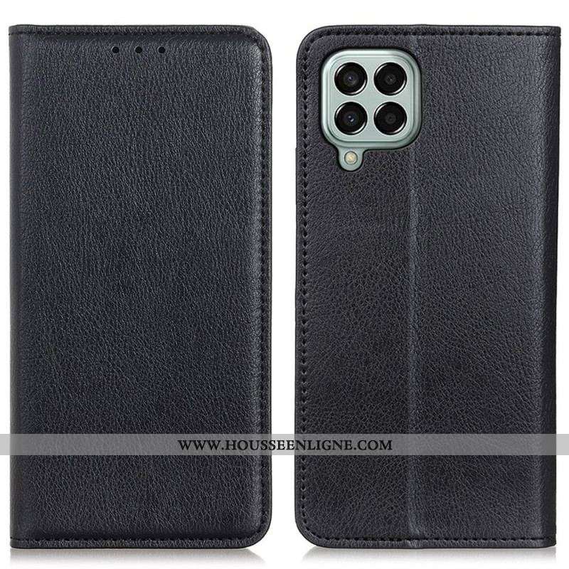 Flip Cover Samsung Galaxy M33 5G Cuir Fendu Litchi