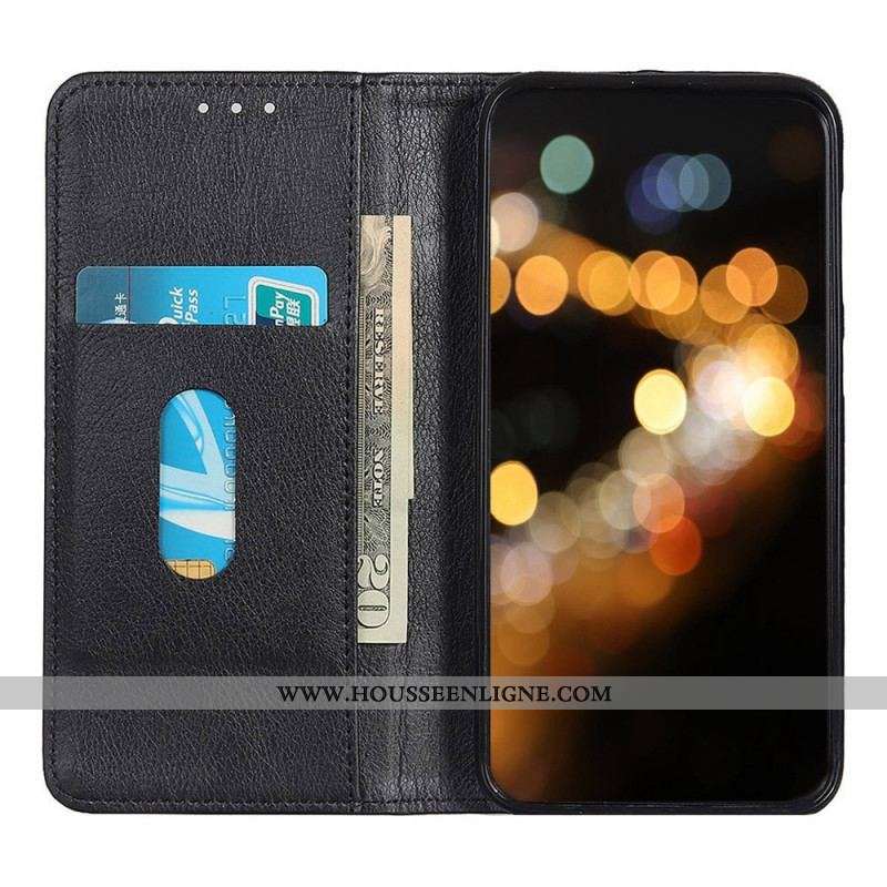 Flip Cover Samsung Galaxy M33 5G Cuir Fendu Litchi
