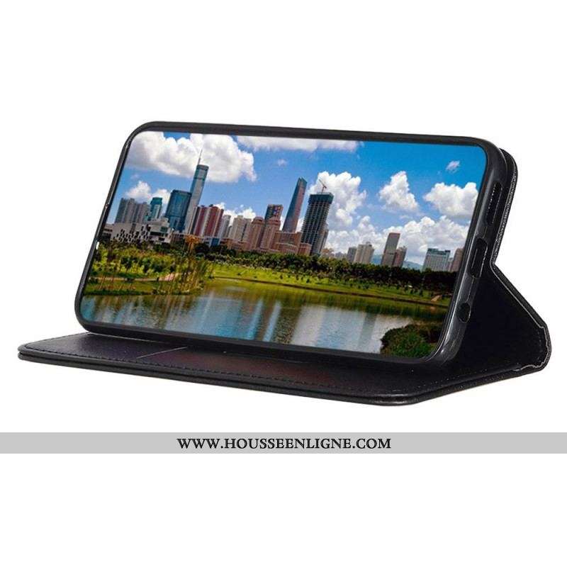 Flip Cover Samsung Galaxy M33 5G Cuir Fendu Litchi