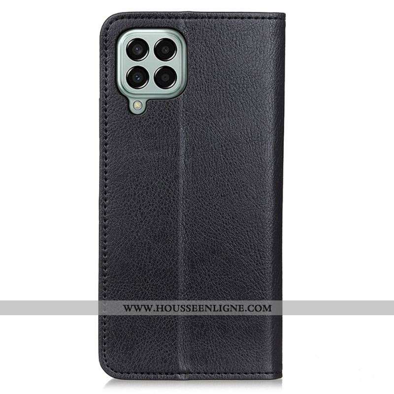 Flip Cover Samsung Galaxy M33 5G Cuir Fendu Litchi