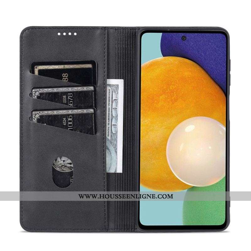 Flip Cover Samsung Galaxy M52 5G AZNS Effet Cuir