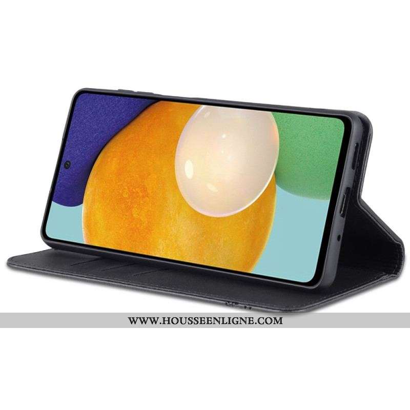 Flip Cover Samsung Galaxy M52 5G AZNS Effet Cuir