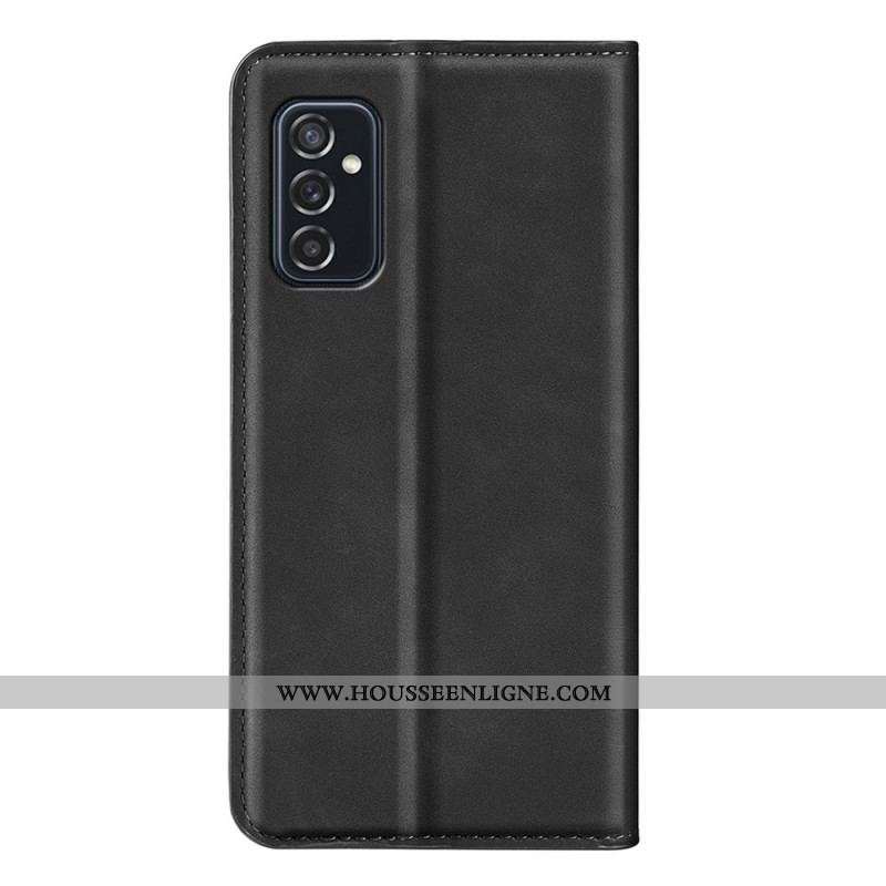 Flip Cover Samsung Galaxy M52 5G Cuir Biscoté