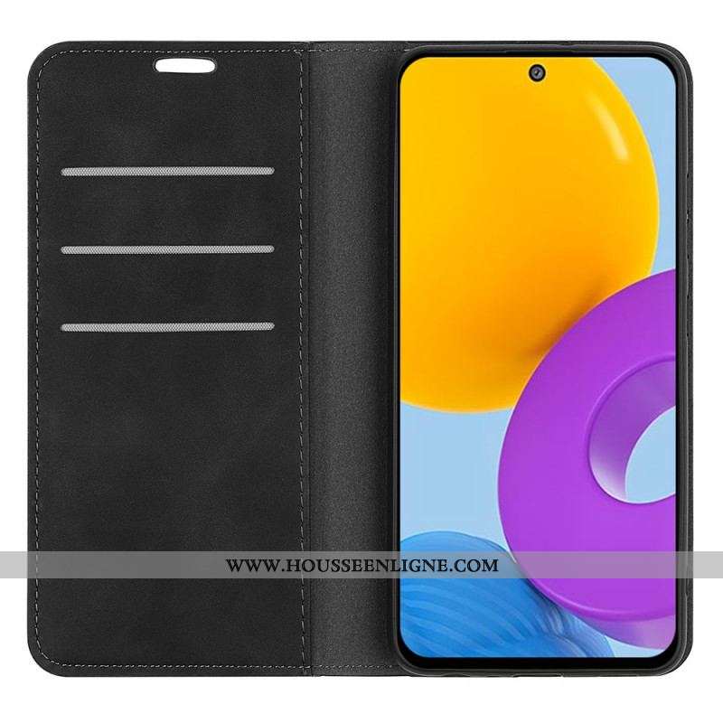 Flip Cover Samsung Galaxy M52 5G Cuir Biscoté