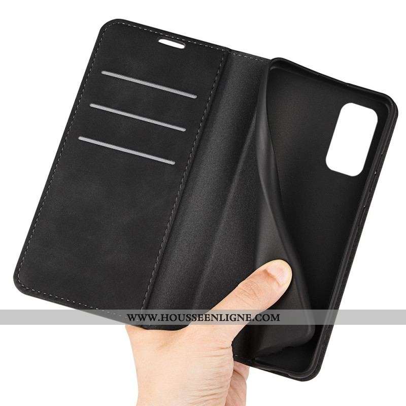 Flip Cover Samsung Galaxy M52 5G Cuir Biscoté