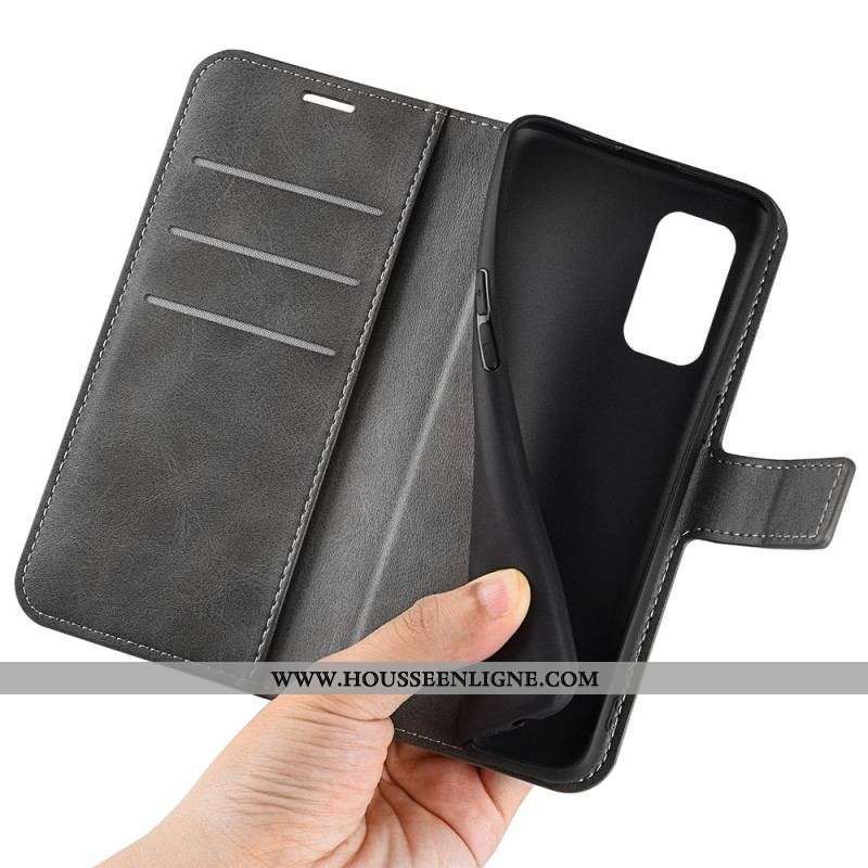 Flip Cover Samsung Galaxy M52 5G Cuir Élégant