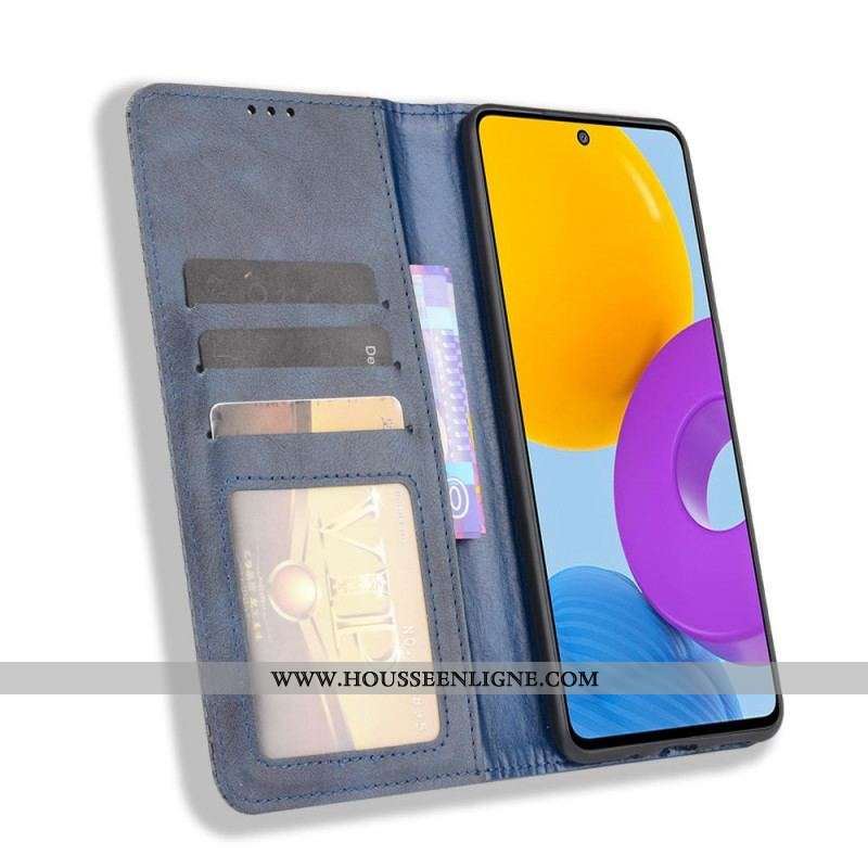 Flip Cover Samsung Galaxy M52 5G Simili Cuir Doux