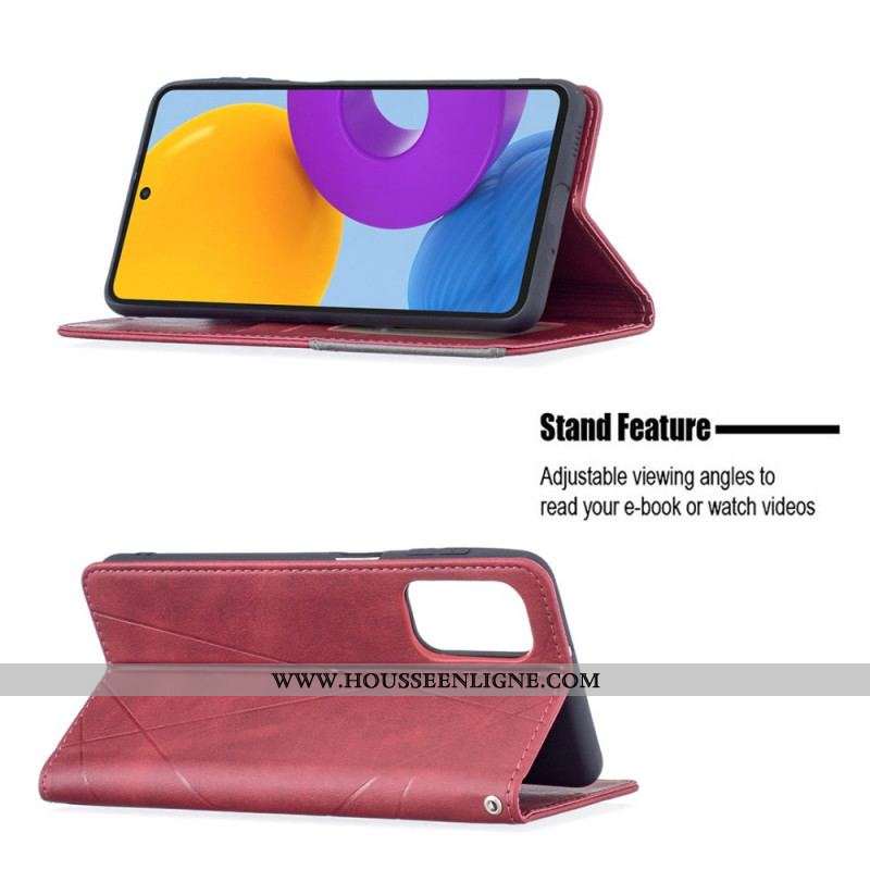 Flip Cover Samsung Galaxy M52 5G Simili Cuir Pattern
