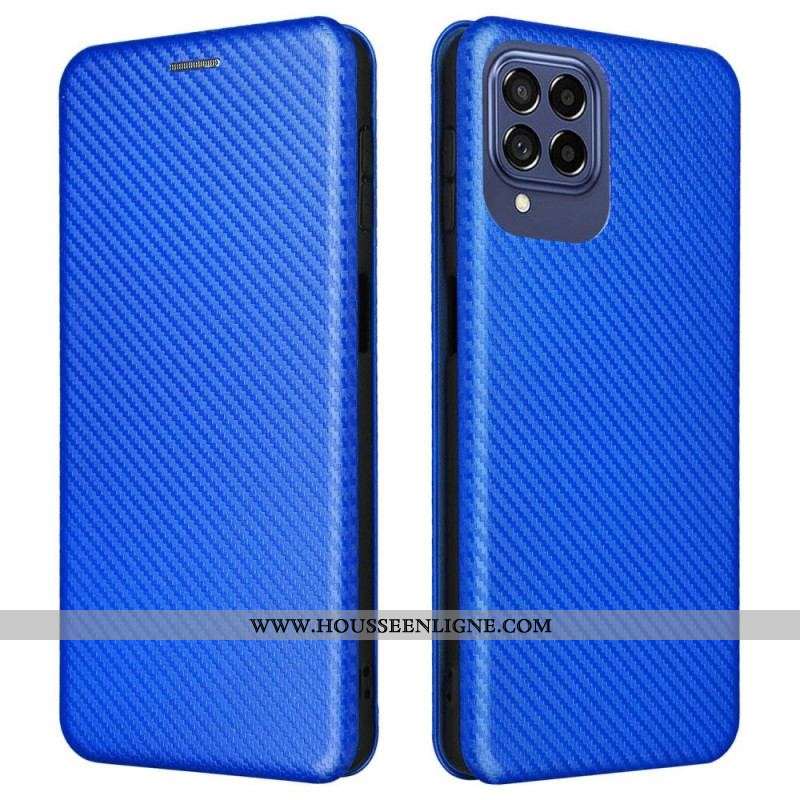 Flip Cover Samsung Galaxy M53 5G Fibre Carbone