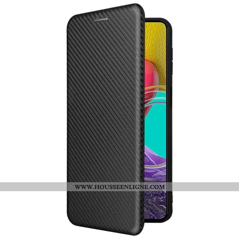 Flip Cover Samsung Galaxy M53 5G Fibre Carbone