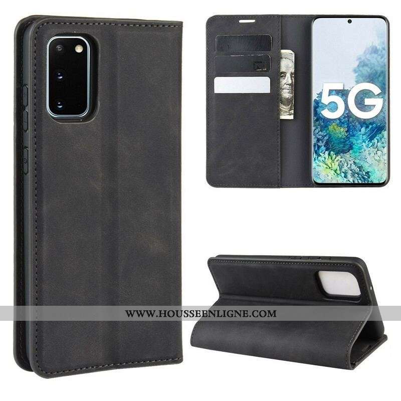 Flip Cover Samsung Galaxy S20 FE Effet Cuir Douceur