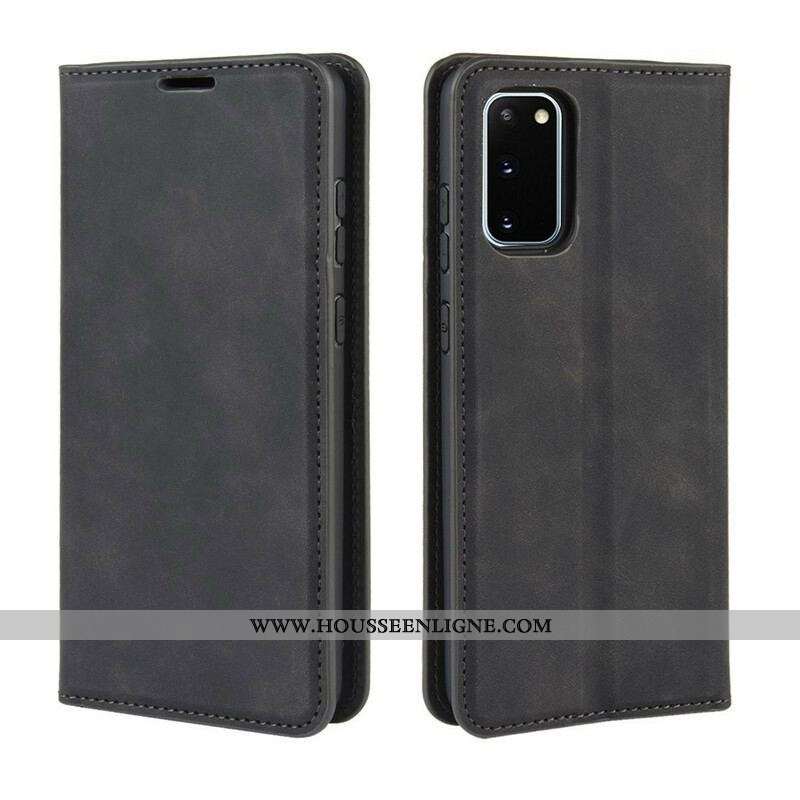 Flip Cover Samsung Galaxy S20 FE Effet Cuir Douceur