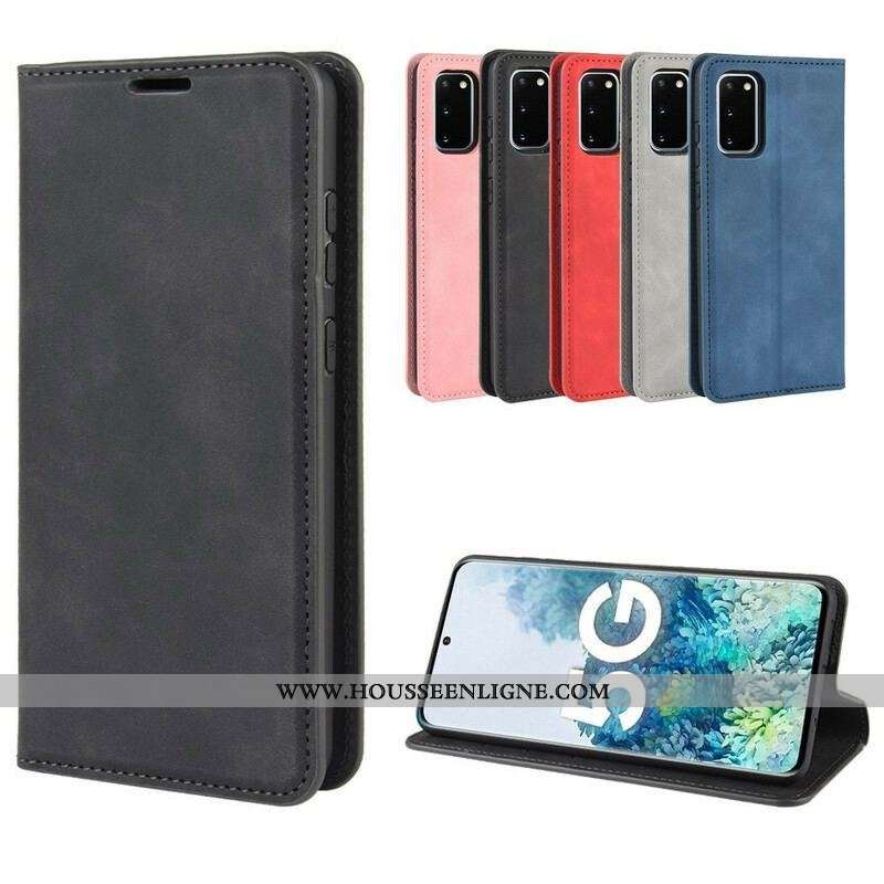 Flip Cover Samsung Galaxy S20 FE Effet Cuir Douceur