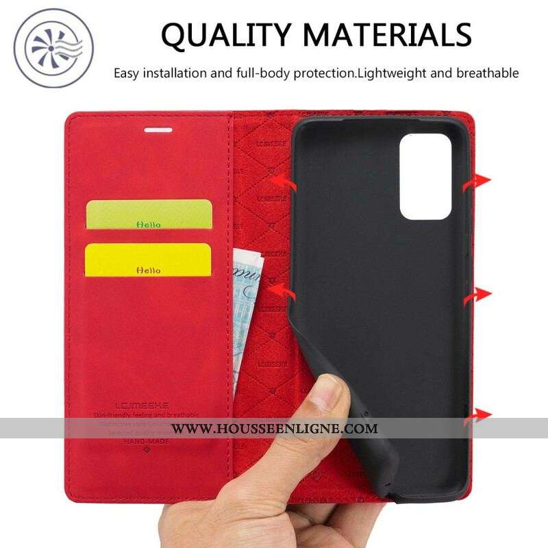 Flip Cover Samsung Galaxy S20 FE LC.IMEEKE Effet Cuir