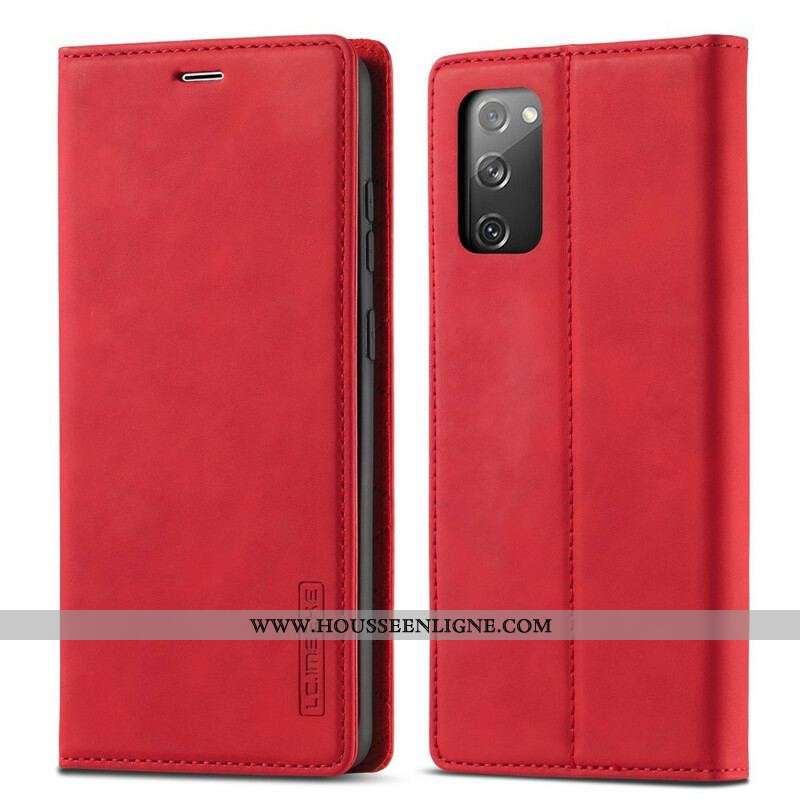 Flip Cover Samsung Galaxy S20 FE LC.IMEEKE Effet Cuir