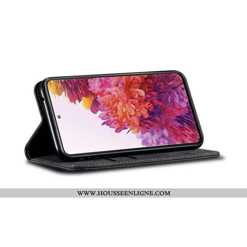 Flip Cover Samsung Galaxy S20 FE Tissu Jeans