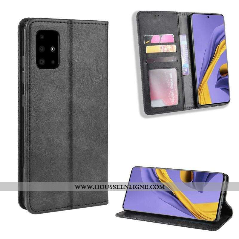 Flip Cover Samsung Galaxy S20 Plus / S20 Plus 5G Effet Cuir Vintage Stylisé