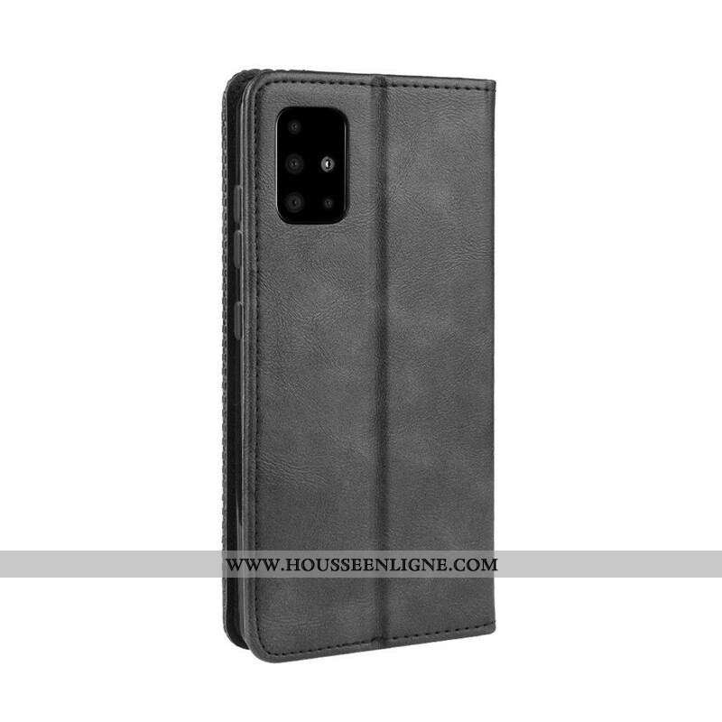 Flip Cover Samsung Galaxy S20 Plus / S20 Plus 5G Effet Cuir Vintage Stylisé